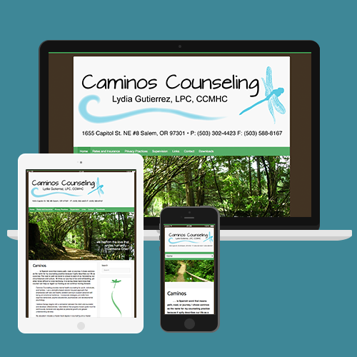 Caminos Counseling website image